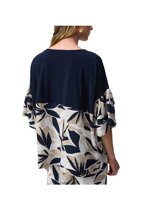 Blusa Joseph Ribkoff donna 251073 Fantasia maniche a tre quarti volant larga stampa a foglie JOSEPH RIBKOFF | Bluse | 2510732539